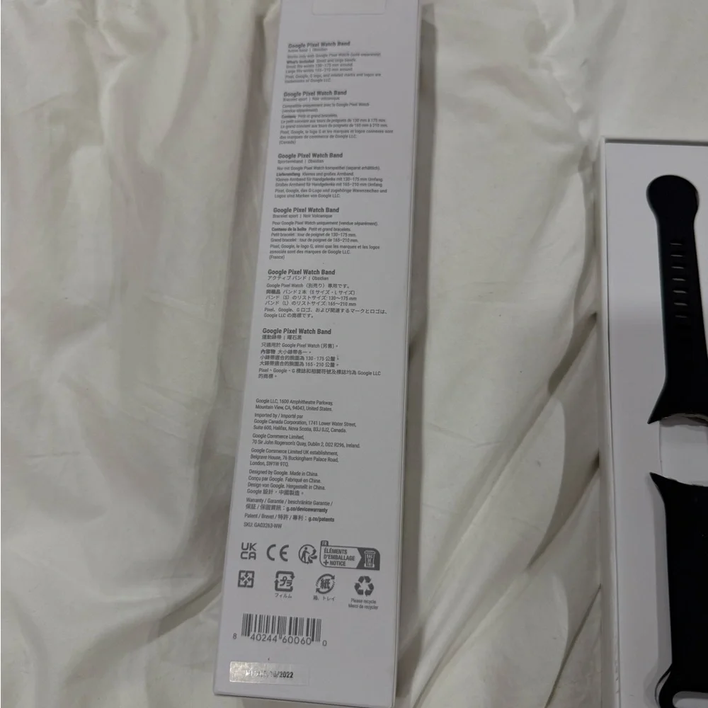 Genuine Google Pixel Watch Active Band - Obsidian Black